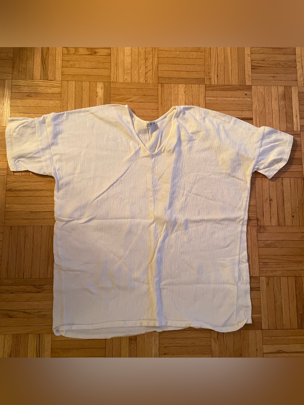 Zara White Mini Shirt Dress/Beach Coverup